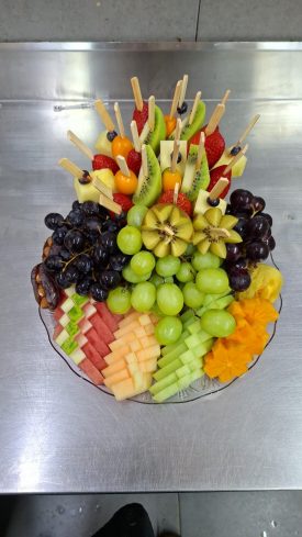 מגש פירות עדין - עגול לארג'